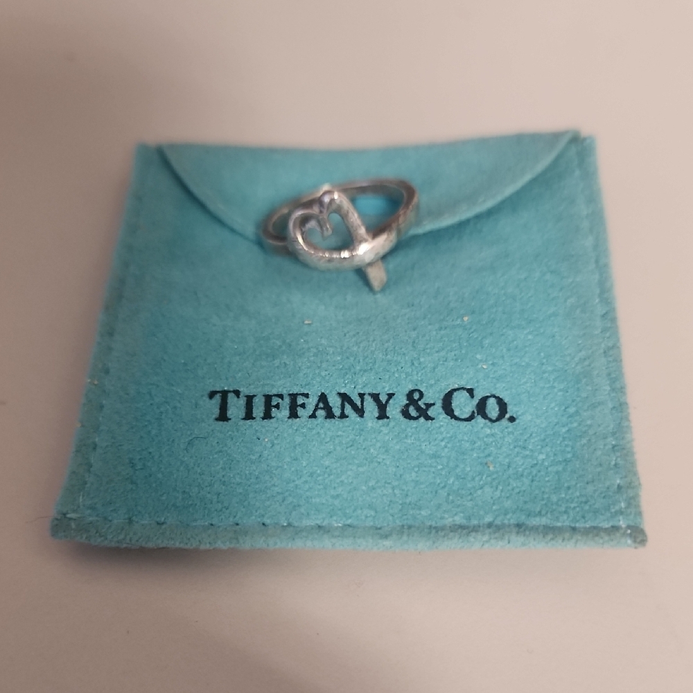 Tiffany & Co. Silver Open Heart Ring